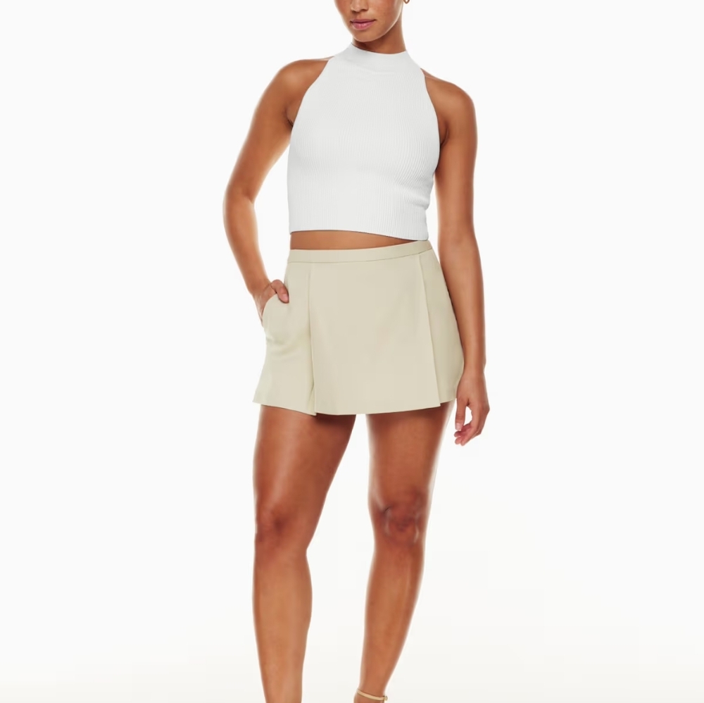 Aritzia Babaton Sculpt Knit Mockneck Halter Medium